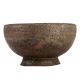 Rustic Copper Bowl With Design  On The Rim