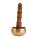 Golden Tibetan Brass Singing Bowl With Wooden Mallet