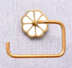 Brass Mother Of Pearl Toilet Paper Holder