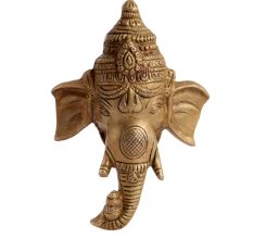 Brass Lord Ganesha Wall Hanging Mask