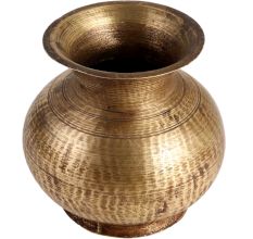 Antique Brass Hammered Pot