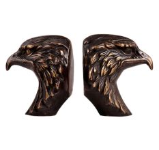 Brass Eagle Head Book End In pair