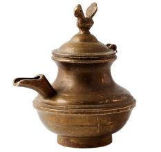 Old Brass Oil Storage Pot With Lid