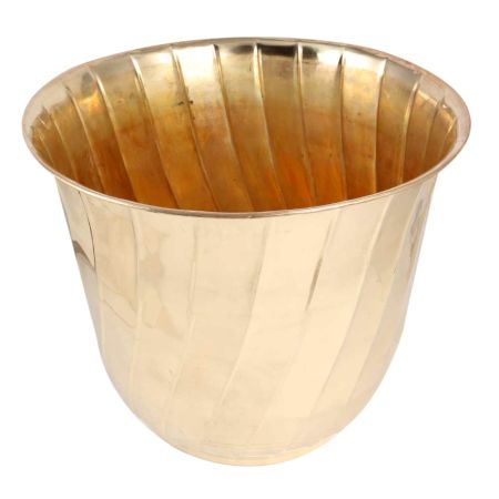 Handcrafted Brass Planter Pot In Golden Finish