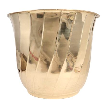 Handcrafted Brass Planter Pot In Golden Finish