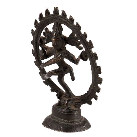 Brass Nataraja Shiva Idol In Black Finish
