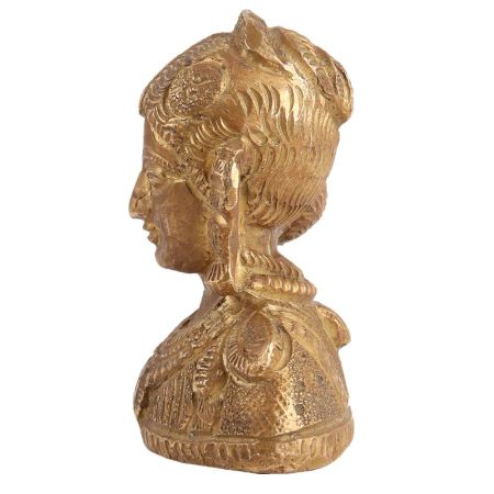 Brass South Indian Goddess Laxmi  Face Bust Statue