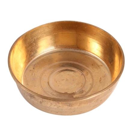 Golden Brass Wide Bowl For Decoration