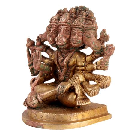 Brass Panchmukh Hanumanji Or Bajrangbali Idol