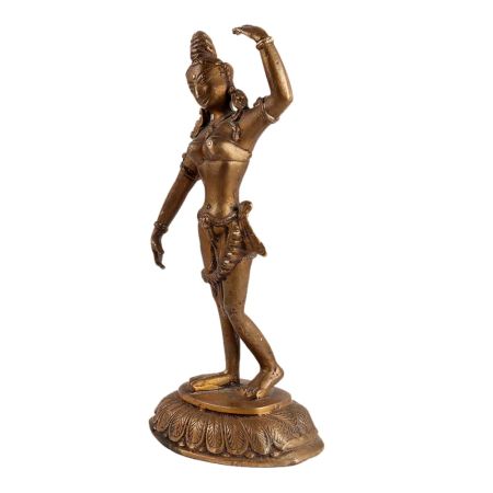 Brass Standing Goddess statue From Nepal