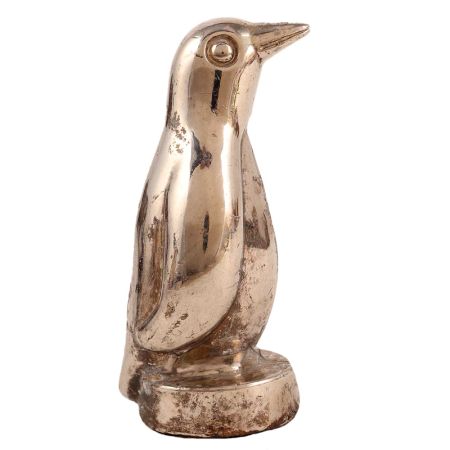 Penguin Arctic Bird Heavy PaperweightÂ In Silver Metal