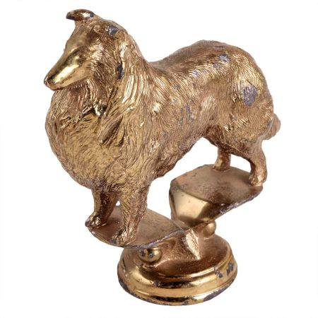 Handmade Brass Collie Dog Figurine