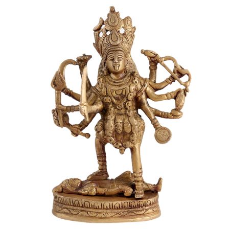 Brass Cosmic Kali IdolÂ In Antique Finish