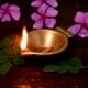 Shubh Labh Om Brass Oil Lamp Diwali Diya