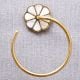Brass Mother Of Pearl Towel Ring