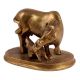 Brass Kamdhenu Cow andÂ Calf Statue