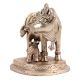 Brass Kamdhenu Statue In Golden Finish