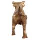 Brass Charging Bull Statue With Antique Finish