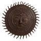 Brass Primitive Tribal Sun Mask Sculpture