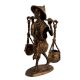 Brass African Man Carrying Water Statue