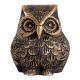 Brass Sitting Owl Statue With Intricate Details
