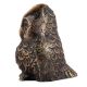 Brass Sitting Owl Statue With Intricate Details