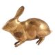 Brass Rabbit Figurine In Golden Finish