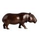 Brass SafariÂ Hippopotamus Statue In Dark Finish