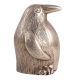 Cute Silver Metal Standing Penguin Statue