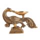 Deepak Oil Lamp Stand with Carved Peacock Figurine