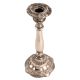 Decorative White Metal And Glass Pillar Candle Holder