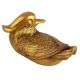 Golden Mendarian Duck Feng Shui Statue Made With Fish Bone