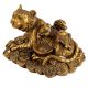 Golden Feng Shui Money Frog On Tiger Feng Shui Statue Made With Fish Bone