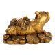 Golden Feng Shui Money Frog On Tiger Feng Shui Statue Made With Fish Bone