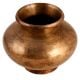 Brass Round Water Pot In Dark Finish