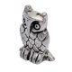 Handmade Mini Owl In A Sitting Position In Silver Finish