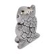 Handmade Mini Owl In A Sitting Position In Silver Finish