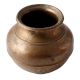 Brass Round Pot In Dark Finish