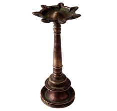 Brass 7 Wick Oil Lamp Worship From Kerala