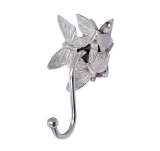 Brass Silver Butterfly Shaped Wall Hook