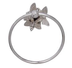 Brass Silver Butterfly Towel Ring