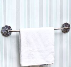 Brass Mother of Pearl Bathroom Towel Bar