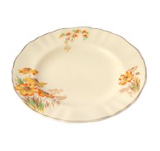 Sunshine Yellow Flowers Porcelain Side Plate Or Biscuit plate
