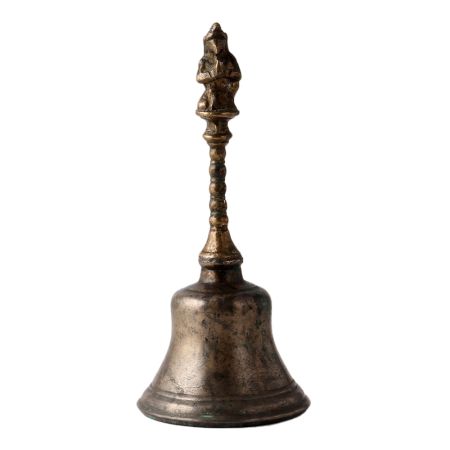 Brass Bell With Hanuman Finial