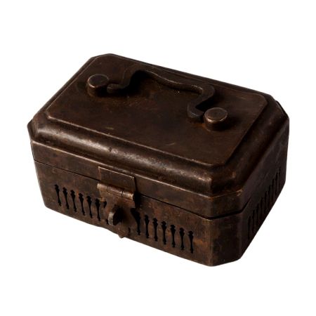 Brass Betel Box In Dark Finish