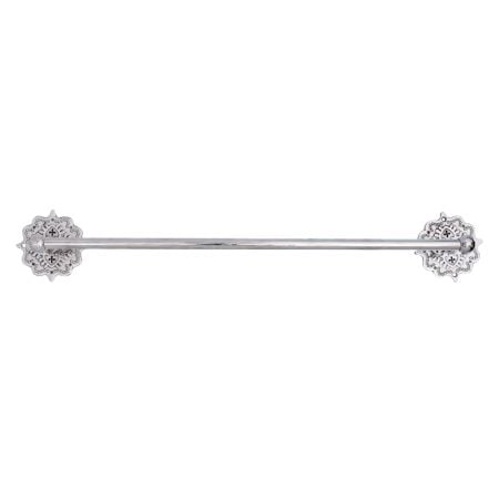 Silver Brass Towel Rail Bathroom Single Towel Bar