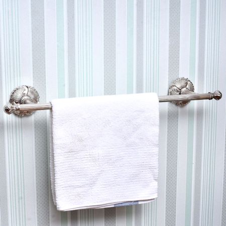 Silver Regal Brass Wall Mount Single Towel Bar