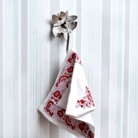 Brass Silver Butterfly Shaped Wall Hook