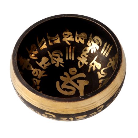 Tibetan Black Brass Singing Bowl from Nepal