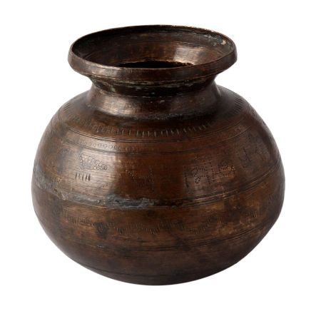 Brass Water Pot Indian Tribal Kitchenware